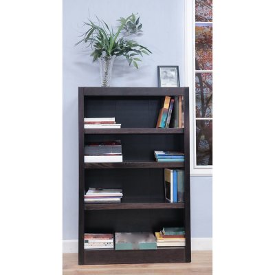 A. Joffe - MI3048-E Single Wide Bookcase - Espresso Finish - 4 Shelves