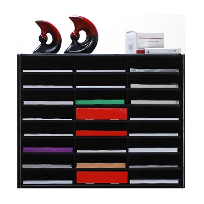 A. Joffe LO24-PE 24 Compartment Literature Organizer - Espresso Finish