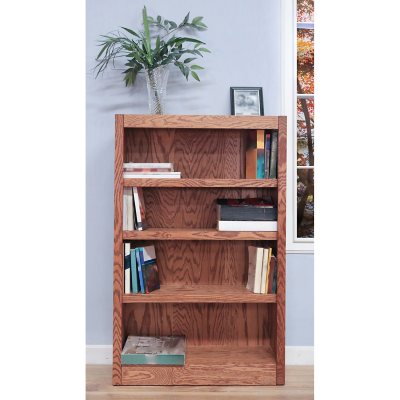 A. Joffe 4-Shelf Single Wide Bookcase, Dry Oak - Sam's Club