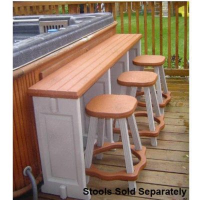 Spa Bar/Counter – 36”H x 74”L x 12"D - Redwood 