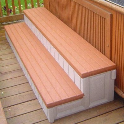 Spa Step - Redwood Accent - 74"