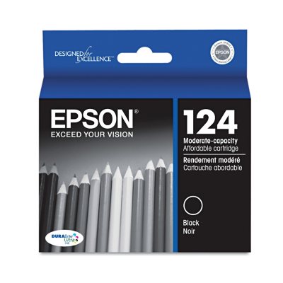 Epson - T124120 (124) Moderate Capacity Ink - Black