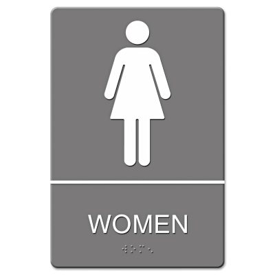 ADA Sign, Women Restroom Symbol