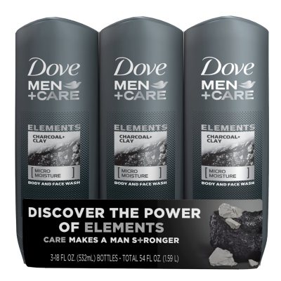 UPC 011111007574 product image for Dove Men+Care Body Wash, Charcoal+Clay (18 fl. oz, 3 pk.) | upcitemdb.com