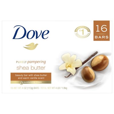 UPC 011111340411 product image for Dove Purely Pampering Shea Butter Beauty Bar Soap (4 oz, 16 ct.) | upcitemdb.com