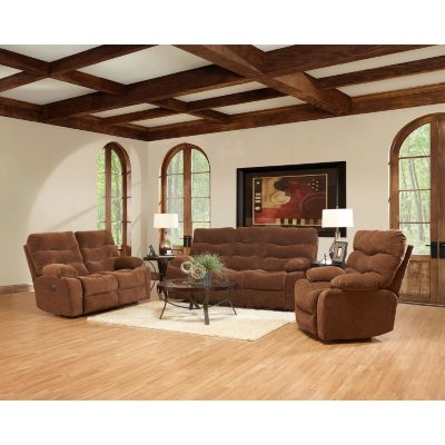 Prestige Designs XL Performance Hercules 3-Piece Set: Reclining Sofa, Loveseat and Chair, Brown