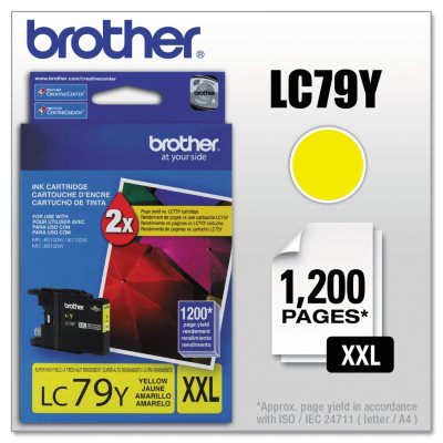 Brother LC79Y Super High-Yield Ink - Yellow - 1,200 Page Yield