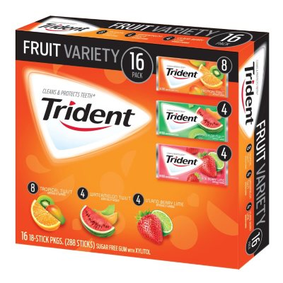 UPC 012546005005 product image for Trident Fruit Variety Pack (16 ct.) | upcitemdb.com
