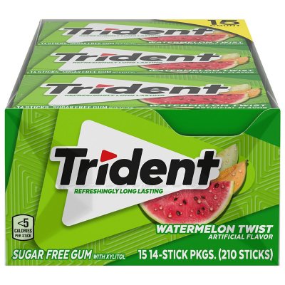 UPC 012546011860 product image for Trident Watermelon Twist Sugar Free Gum (14 pieces, 14 pk.) | upcitemdb.com