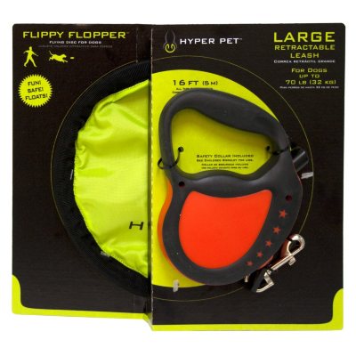 Hyper Pet Combo Pack for Dogs - Flying Disc and Retractable Leash