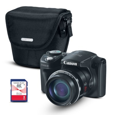 *Instant Savings* Canon SX500 16MP Digital Camera with 30x Optical Zoom and FREE Camera Case and 8GB Card