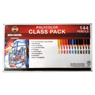 UPC 014173399298 product image for Koh-I-Noor Polycolor Drawing Pencils Class Pack, 3.8 mm, 12 Assorted Colors/Set | upcitemdb.com