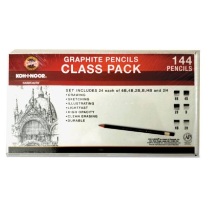 UPC 014173399304 product image for Koh-I-Noor Toison d'Or Graphite Pencil Class Pack, 3.8 mm, 6 Shades, 6B-2H, 24 P | upcitemdb.com