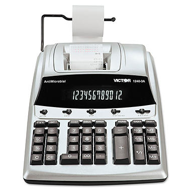 Victor 1240-3A AntiMicrobial Two-Color Printing Calculator,  VCT12403A