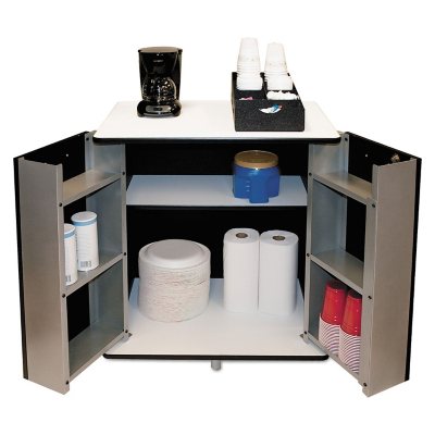 Vertiflex™ 2-Door Refreshment Stand - Black/White