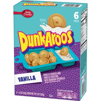 UPC 016000168244 product image for Dunkaroos Vanilla Cookies and Vanilla Frosting with Rainbow Sprinkles (6 ct.) | upcitemdb.com