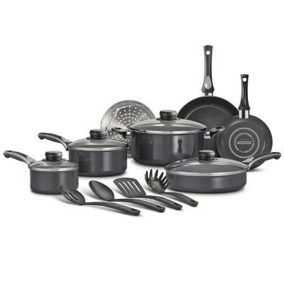 UPC 016017104501 product image for Tramontina 15 Pc PFOA-free Nonstick Cookware Set, Dark Gray | upcitemdb.com