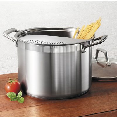 UPC 016017110670 product image for Tramontina 8 Qt. Stainless-Steel Lock-N-Drain Pasta Cooker | upcitemdb.com