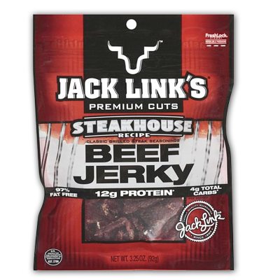 UPC 017082700124 product image for Jack Link's Steakhouse Beef Jerky Peg Bag - 3.25 oz. Bag - 8 ct. | upcitemdb.com