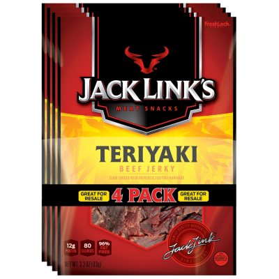 Jack Link's Teriyaki Beef Jerky (3.3 oz. bags, 4 ct.)
