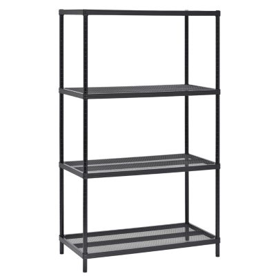 UPC 017567124094 product image for Muscle Rack 36 in. W x 59 in. H x 18 in. D 4-Tier Mesh Shelving Unit in Black | upcitemdb.com