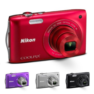 *Instant Savings* Nikon Coolpix S3300 16MP Digital Camera - Red