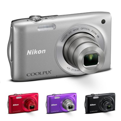 Nikon Coolpix S3300 16MP Digital Camera - Various Colors