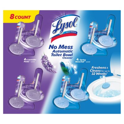 Lysol No Mess Toilet Bowl Cleaner - Lavender Fields/Spring Waterfall Scents - 8 ct.