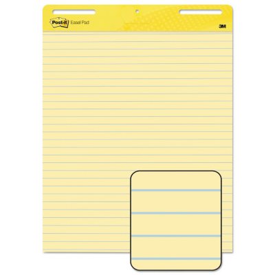 Post-It - Self-Stick Easel Pads, Yellow w/Lines, 30 Sheets - 2 Pack