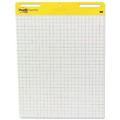 Post-It - Self-Stick Easel Pads, White w/Grid, 30 Sheets - 2 Pack
