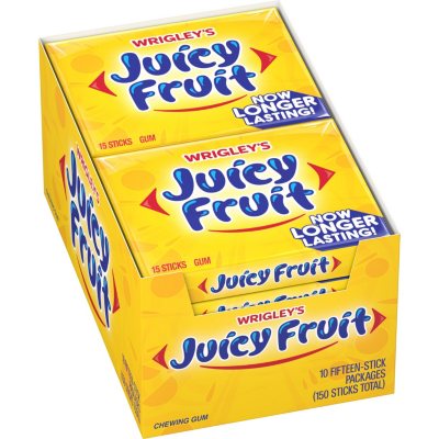 UPC 022000106988 product image for Wrigley's Juicy Fruit Gum - 15 stick packs - 10 ct. | upcitemdb.com