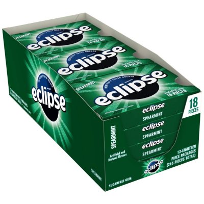 UPC 022000124197 product image for Eclipse Spearmint Sugar-free Gum (18 ct, 12 pks.) | upcitemdb.com