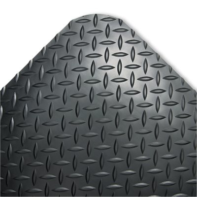 Crown Industrial Deck Plate Anti-Fatigue Mat - 24" x 36" - Black