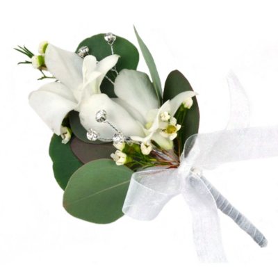 Platinum Wedding Corsage & Boutonniere Package - Now and Forever - 24 pc.
