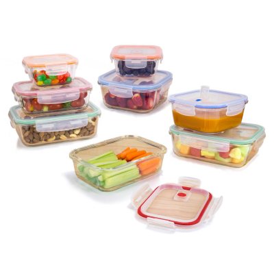 Fire + Ice Glass Food Storage Containers, 16-Piece Set