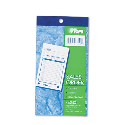 TOPS - Sales Slip Book, 3 5/8" x 6 3/8", 2-Part Carbonless - 50 Sets/Book