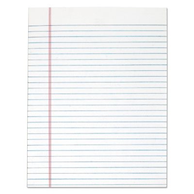 Tops - Glue Top Ruled Pads, Legal Rule, 8-1/2 x 11, White, 12 50-Sheet Pads per Pack