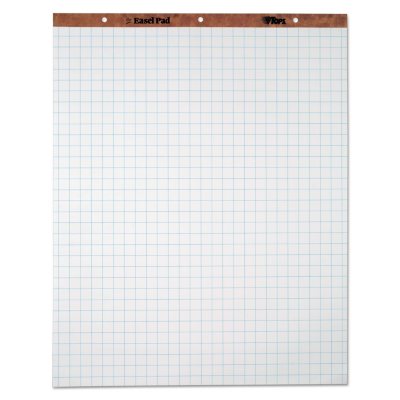TOPS - Easel Pads, Quadrille Rule, 27 x 34, White, 50-Sheet Pads -  4 Pads/Carton