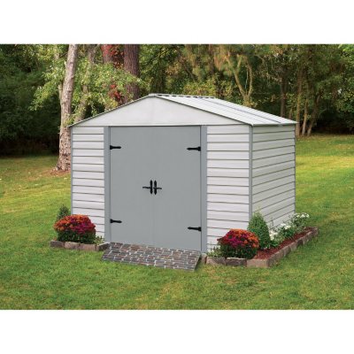 10 x 7 viking series vinyl coated steel storage shed by arrow sheds 