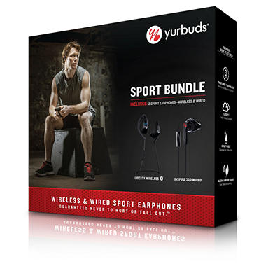 Yurbuds Endurance Sport Bundle    YBIMPACK01BLKAM