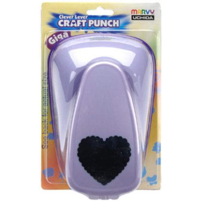 Clever Lever Giga Craft Punch-Scallop Heart