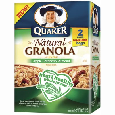 Quaker® Natural Apple Cranberry Almond Granola - 2/29 oz.