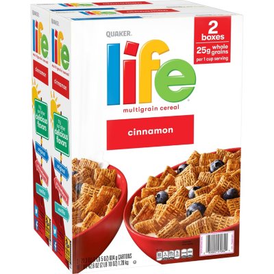 UPC 030000570821 product image for Quaker Life Multi-Grain Cereal, Cinnamon (42.6 oz, 2 pk.) | upcitemdb.com