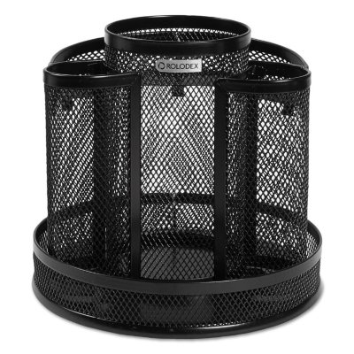 Rolodex - Wire Mesh Spinning Desk Sorter -  Black