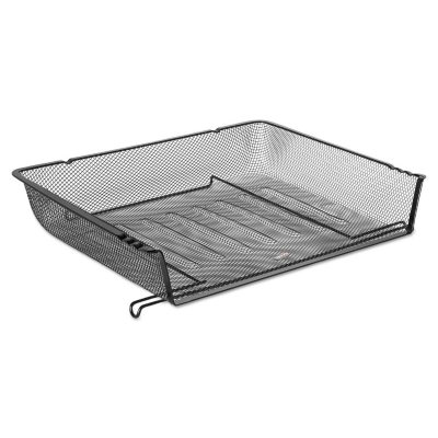 Rolodex Nestable Mesh Stacking Side Load Letter Tray, Wire, Black