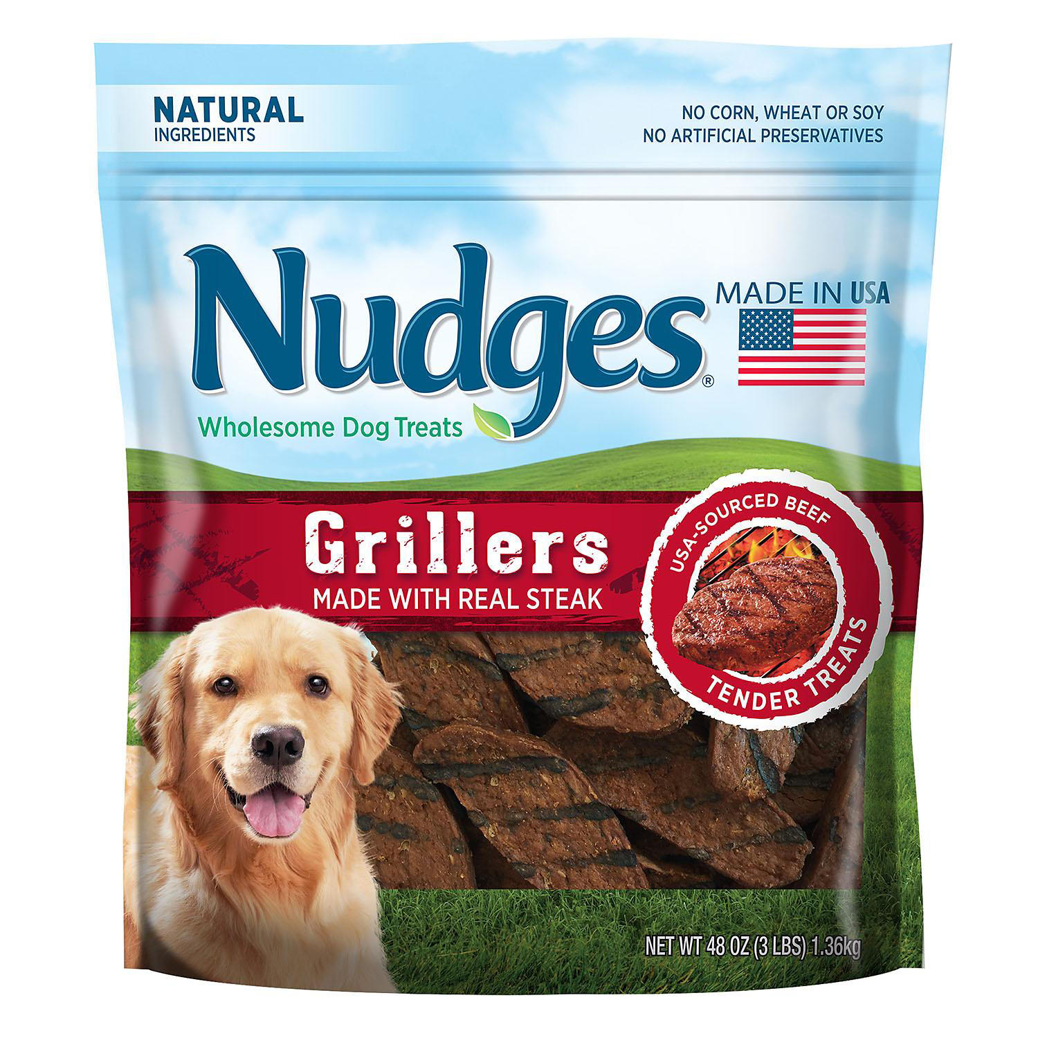 UPC 031400074988 product image for Nudges Wholesome Dog Treats, Steak Grillers (48 oz.) | upcitemdb.com