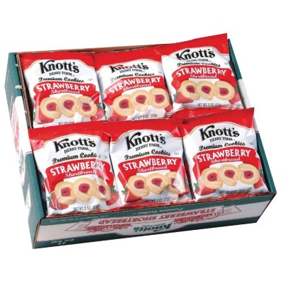 Knott's Berry Farm Strawberry Shortbread Cookies - 2 oz. bags - 24 ct.