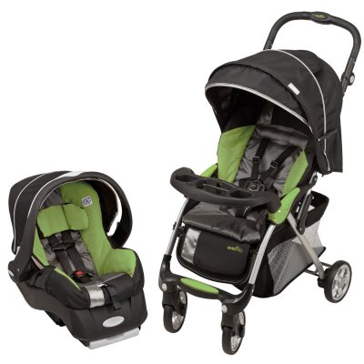 Evenflo Featherlite 400 Travel System - Aloe Green