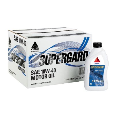 CITGO Supergard 10W40 Motor Oil - 1 Quart Bottles - 12 pack