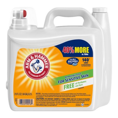 Arm & Hammer 2X Concentrated Liquid Laundry Detergent for Sensitive Skin (210 oz.)